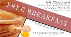 October 13, 2018 Free Breakfast